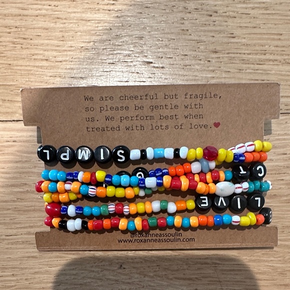 Roxanne Assoulin Multicolor Beaded Bracelet Set live more express less brand new - Picture 3 of 3